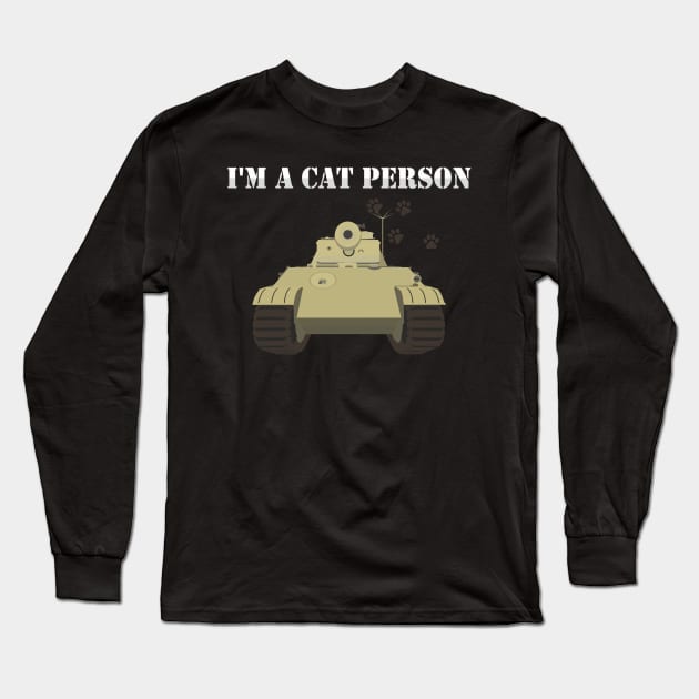 Im A Cat Person Pz-V Panther Long Sleeve T-Shirt by FAawRay